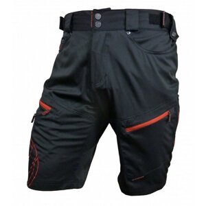 Kalhoty krátké pánské HAVEN NAVAHO SLIMFIT černo/červené s cyklovložkou Velikost: L