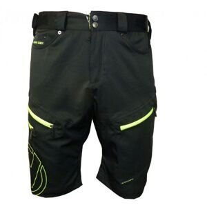 Kalhoty krátké pánské HAVEN NAVAHO SLIMFIT černo/zelené s cyklovložkou Velikost: L