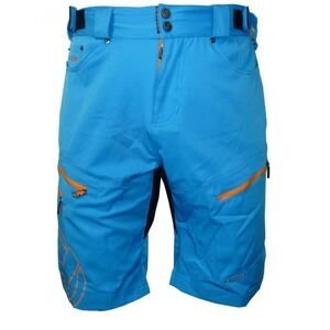 Kalhoty krátké pánské HAVEN NAVAHO SLIMFIT modro/oranžové s cyklovložkou Velikost: M