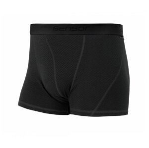 Boxerky SENSOR MERINO DOUBLE FACE černé Velikost: XL