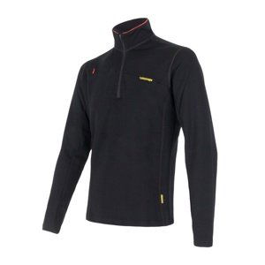 Mikina pánská SENSOR MERINO UPPER zip černá Velikost: S