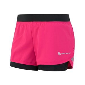 Kalhoty krátké dámské SENSOR TRAIL růžovo/černé Velikost: L