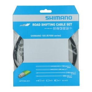 Shimano-servis Bowdeny+lanka Shimano silniční SP41 OPTISLICK set černý