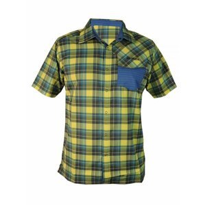 Košile krátká pánská HAVEN Agness Slimfit modrá/žlutá Velikost: M