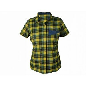 Košile krátká dámská HAVEN Agness Slimfit modrá/žlutá Velikost: L
