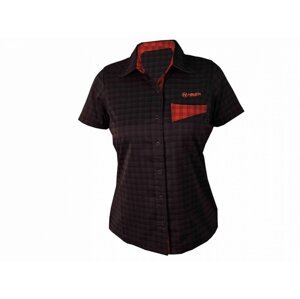 Košile krátká dámská HAVEN Agness Slimfit černá/červená Velikost: XL