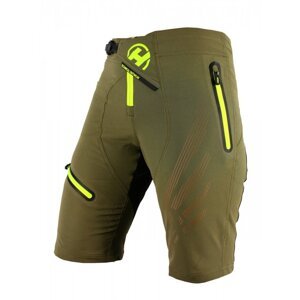 Kalhoty krátké dámské HAVEN ENERGY khaki/žluté s cyklovložkou Velikost: XL
