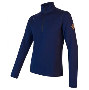 Mikina pánská SENSOR MERINO UPPER zip deep blue Velikost: XXL