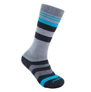 Ponožky dětské SENSOR SLOPE MERINO šedá/černá/tyrkys Velikost: 1-2