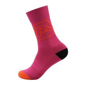 Ponožky dámské ALPINE PRO PHALTE merino růžové Velikost: XS