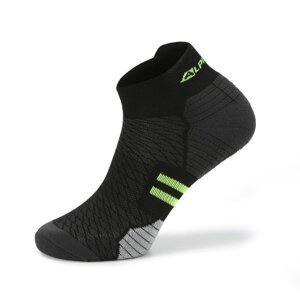 Ponožky unisex ALPINE PRO DON antibakteriální černo/zelené Velikost: S