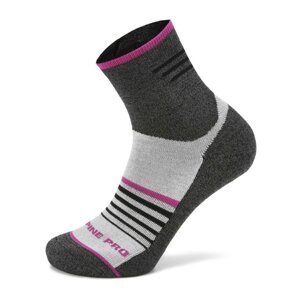 Ponožky unisex ALPINE PRO KAIRE antibakteriální šedo/růžové Velikost: L