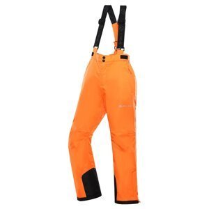 Kalhoty dětské dlouhé ALPINE PRO LERMONO lyžařské oranžové Velikost: 104/110
