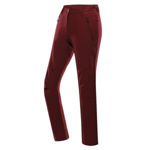 Kalhoty dámské dlouhé ALPINE PRO NUTTA softshellové červené Velikost: 36