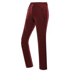 Kalhoty dámské dlouhé ALPINE PRO NUTTA softshellové červené Velikost: 38