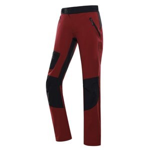 Kalhoty dámské dlouhé ALPINE PRO SPANA softshellové červené Velikost: 36