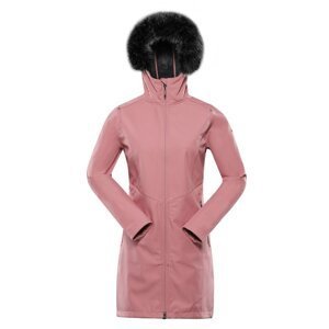 Kabát dámský ALPINE PRO IBORA softshellový růžový Velikost: L