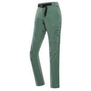Kalhoty dámské dlouhé ALPINE PRO CORBA softshellové zelené Velikost: 34