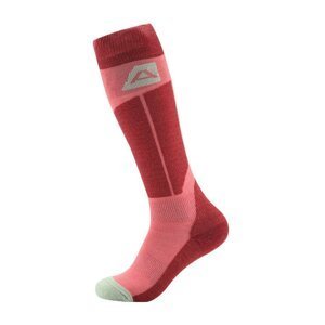 Ponožky unisex ALPINE PRO RODE merino růžové Velikost: L