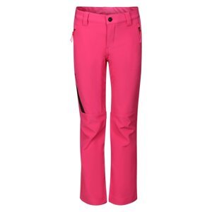 Kalhoty dětské dlouhé ALPINE PRO HURFO softshellové růžová Velikost: 140/146