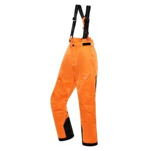 Kalhoty dětské dlouhé ALPINE PRO OSAGO lyžařské s membránou PTX oranžová Velikost: 104/110