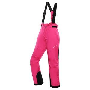 Kalhoty dětské dlouhé ALPINE PRO OSAGO lyžařské s membránou PTX růžová Velikost: 104/110
