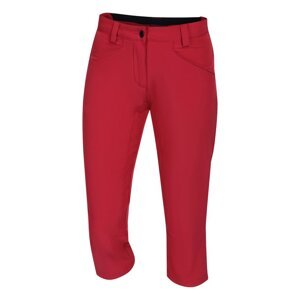 Kalhoty dámské 3/4 ALPINE PRO WEDERA softshellové červené Velikost: 34