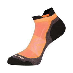 Ponožky ALPINE PRO WERDE merino kotníkové oranžové Velikost: L