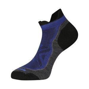 Ponožky ALPINE PRO WERDE merino kotníkové modré Velikost: M