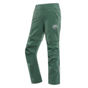 Kalhoty dětské dlouhé ALPINE PRO NESCO odepínací zelené Velikost: 104-110