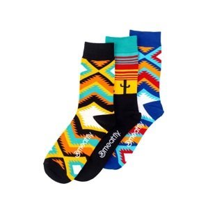 Meatfly ponožky arizona socks - s19 triple pack l/xl