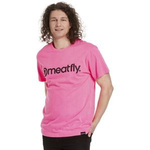 Pánské tričko meatfly mf logo růžová m