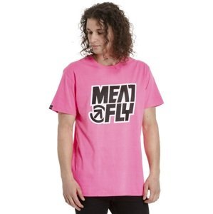 Pánské tričko meatfly repash neonově růžová m