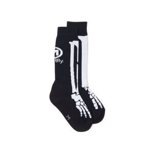 Unisex ponožky meatfly bones long černá m