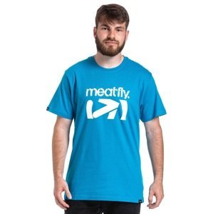 Meatfly pánské tričko podium modrá m