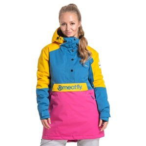 Dámská bunda meatfly snb & ski aiko premium žlutá/modrá/růžová l