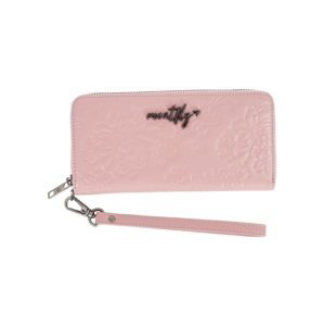 Kožená peněženka meatfly leila premium růžová one size
