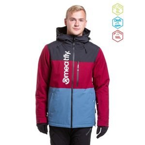 Pánská snb & ski bunda meatfly manifold vínová/modrá xxl