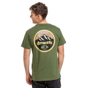 Pánské tričko meatfly peaky zelená s