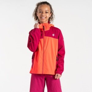 Dětská softshellová bunda dare2b cheer oranžová/růžová 134-140