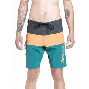 Pánské plavky meatfly mitch boardshorts 21" zelená/hnědá m