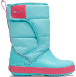 Dětské zimní boty crocs lodgepoint snow boot k modrá/růžová 24-25