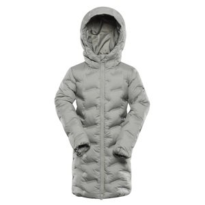 Dětský hi-therm kabát s impregnací alpine pro awedo šedozelená 116-122
