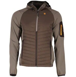 Pánská zateplená mikina gts 405951 hnědá 3xl