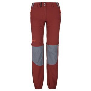 Dámské technické outdoorové kalhoty kilpi hosio-w tmavě červená 34