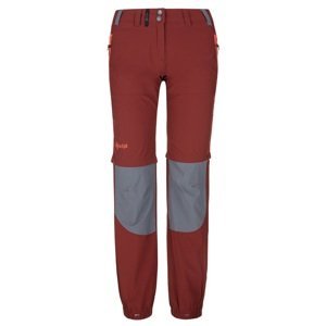 Dámské technické outdoorové kalhoty kilpi hosio-w tmavě červená 36