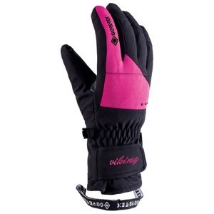 Dámské lyžařské rukavice viking sherpa gtx černá/růžová 5