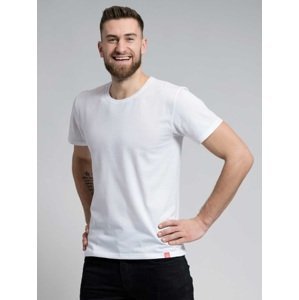 Pánské bavlněné triko cityzen s kulatým výstřihem bílá 5xl