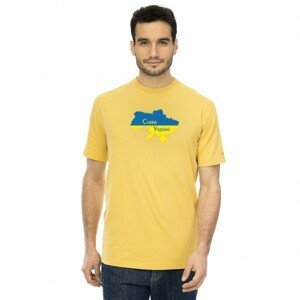 Pánské tričko bushman help ukraine žlutá m