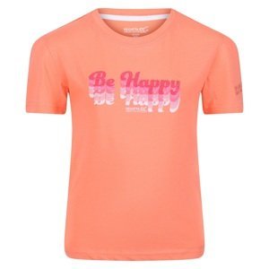 Dětské bavlněné tričko regatta bosley v světle oranžová 152